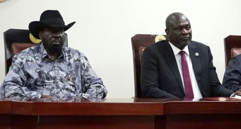 The clashes between forces loyal to President Salva Kiir L and his rival, Vice President Riek Machar R, affected at least 28 villages, with 173 people killed.  By Peter Louis GUME AFPFile