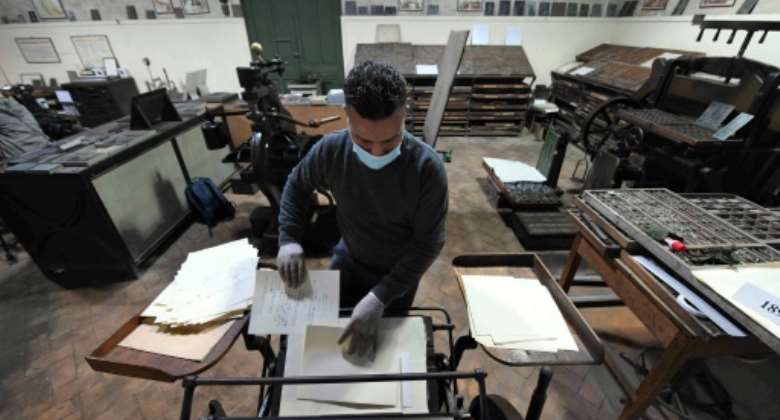 The French Institute of Oriental Archaeology in Cairo, or IFAO, recently showed off the machine which allows the printing of Egyptian hieroglyphs.  By Ahmad HASSAN AFP
