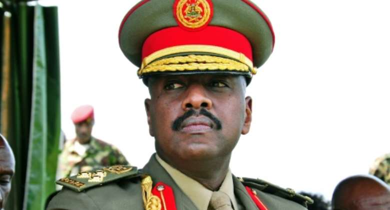 The son of Ugandan president Yoweri Museveni, Major General Muhoozi Kainerugaba.  By PETER BUSOMOKE AFP
