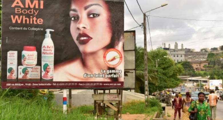 The World Health Organization says skin whitening products are commonly used in African, Asian and Caribbean countries including Cameroon and Ivory Coast pictured.  By ISSOUF SANOGO AFPFile