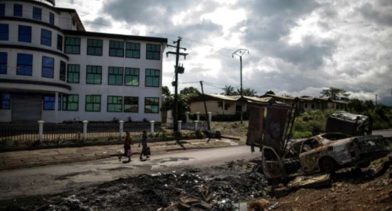 Violence: The aftermath of an attack in Buea, the capital of Cameroon's Southwest Region, in October 2018.  By MARCO LONGARI AFPFile