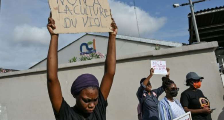 Women  protested outside the offices of NCI television after a controversial progamme on rape last year.  By Sia KAMBOU AFPFile