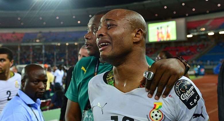 Andre Ayew in tears after Ghana8217;s 2015 AFCON final loss