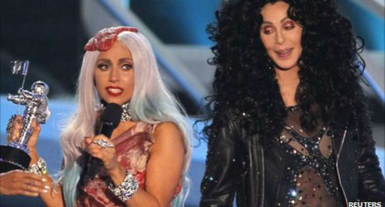 Cher told the audience she had been raising eyebrows when Lady Gaga 