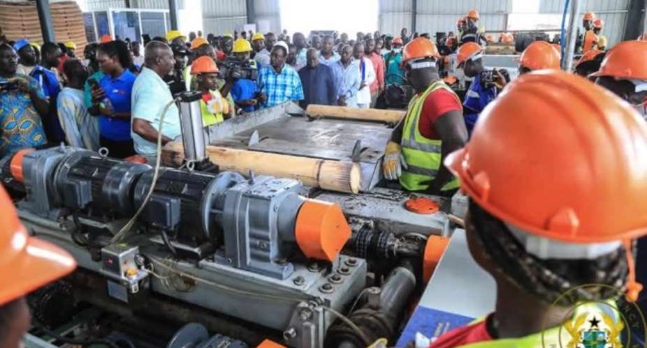 1D1F: Akufo-Addo Commissions Timber Processing Factory In Sekyere Afram Plains