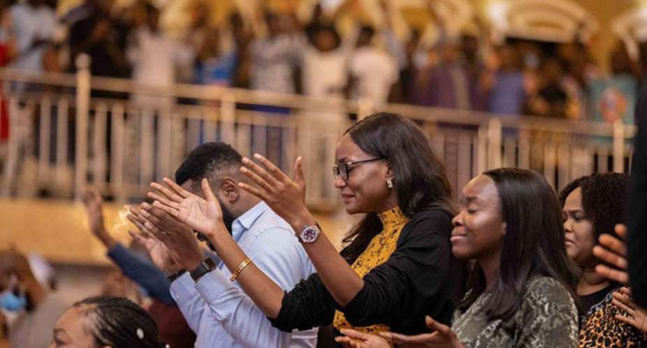 A file photo of some churchgoers during service