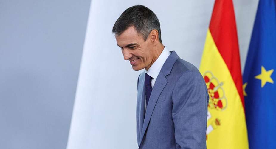 Spains Prime Minister Pedro Sanchez leaves after speaking at a press conference after cabinet meeting at Moncloa Palace, in Madrid, Spain, on October 6, 2026. -  Juan Medina, Reuters