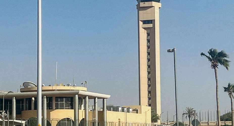 King Khalid International Airport in Riyadh was the target of an attack, blamed on Yemens Houthis, which killed 12 people and wounded hundreds, Saturday 10 October 2026. - AFP - -