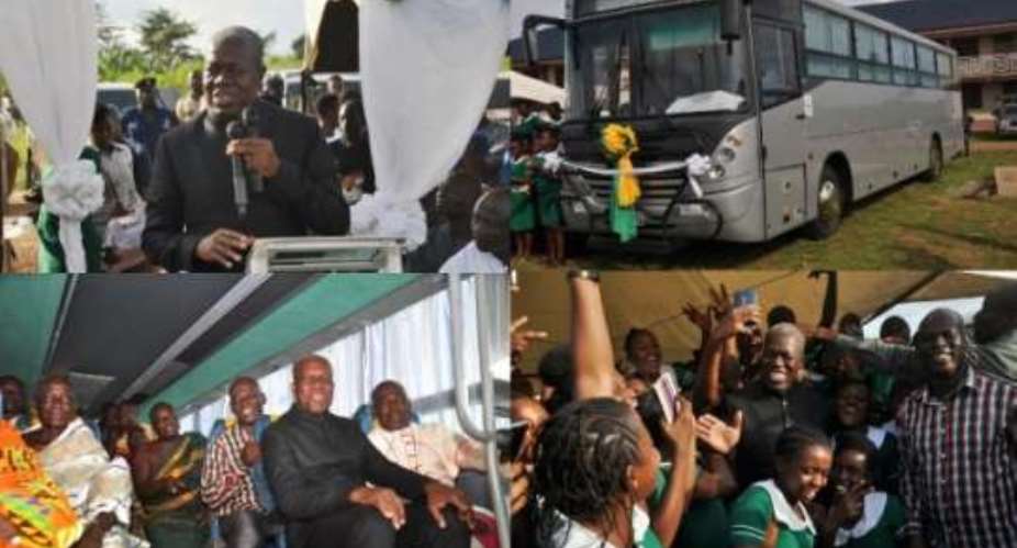 Veep presents bus to Ntotroso Nursing College