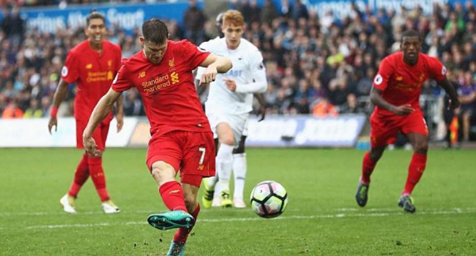 Swansea 1-2 Liverpool: Milner penalty earns Reds narrow win Photos