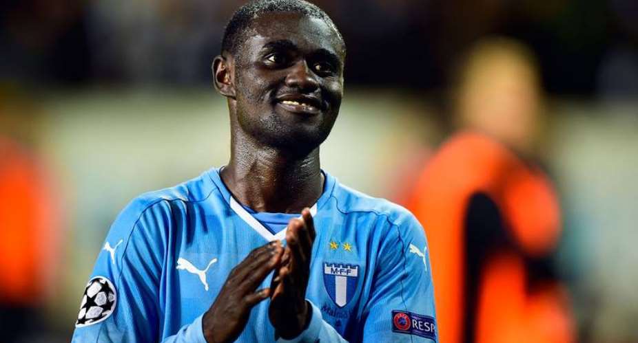 Ghanaian midfielder Adu Kofi on target for Malmo FF in Swedish top-flight win