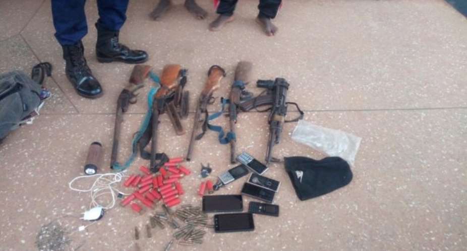Salaga: Suspected Robbers Grabbed With AK47, Shotguns
