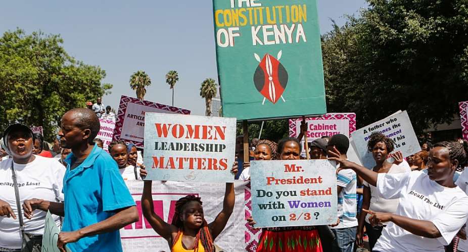The constitutional requirement for better gender balance in Kenyaamp;39;s institutions has been delayed for years.                           - Source: Daniel IrunguEPA-EFE