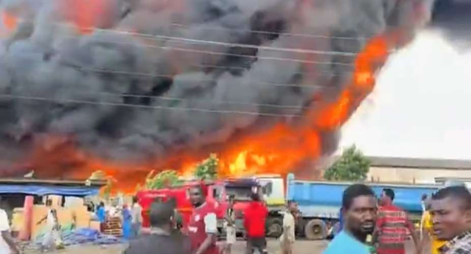 Accra: Fire breaks out at Avenor Industrial Area; two feared dead