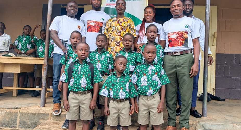 Rescue Missions and Orphanage LBG donates uniforms to St. Andrews Catholic Boys School at Akim Swedru