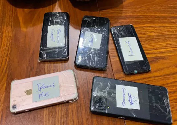 Some of the stolen phones