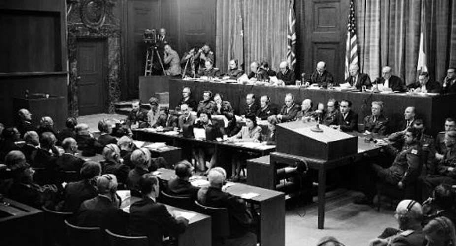 The courtroom at Nuremberg, seen in September 1946. - AFP/Archivos