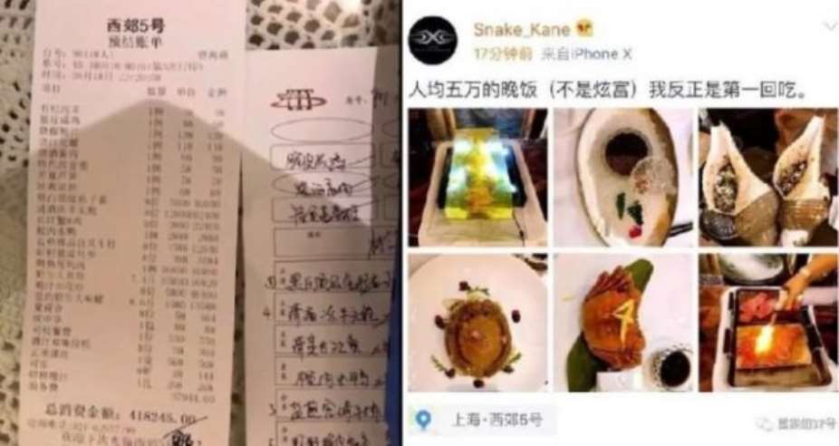 Chinese Restaurant Charges 58,000 For Dinner