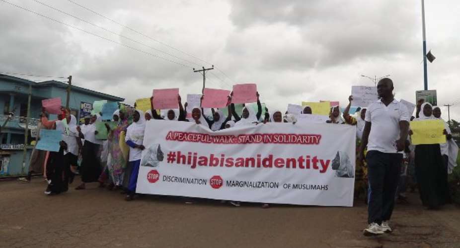 Kumasi Muslim Women Walk Against Anti-hijab