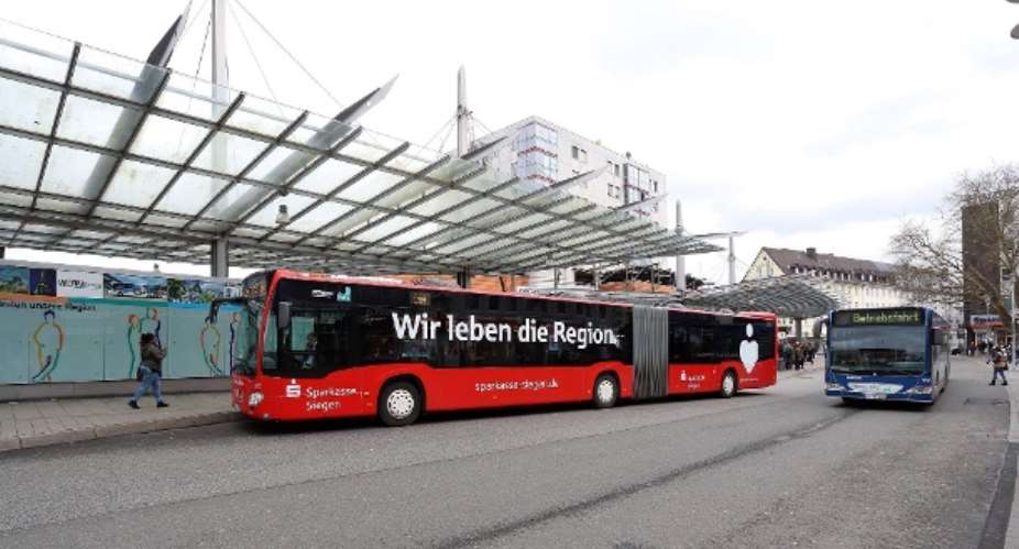 At the central bus station in Siegen-Germany: A bus driver was caught with drugs by the police.
