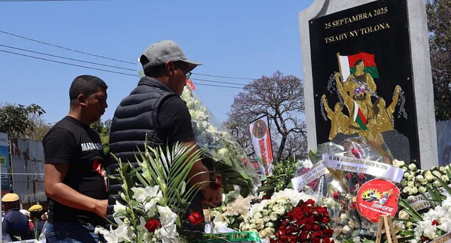 People pay their respects at a memorial unveiled in Antananarivo to mark the first anniversary of the popular uprising, led in part by Gen Z, which led to ousted President Andry Rajoelina fleeing the country, 25 September 2026. -  Guilhem Fabry/RFI