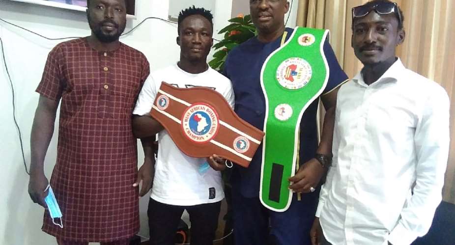 Manyo Plange visits Ghana Boxing Authority