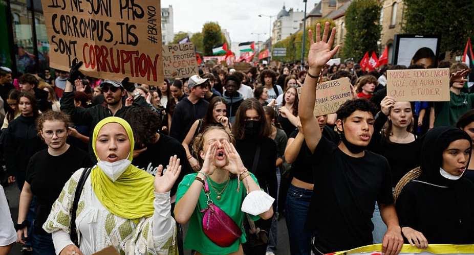 Tens of thousands rally across France as high school protests gather strength