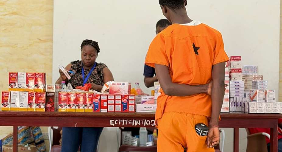 An inmate receiving medical care