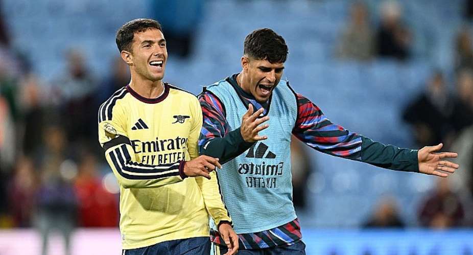 Getty ImagesImage caption: Piero Hincapie (right) and Martin Zubimendi joined Arsenal last summer