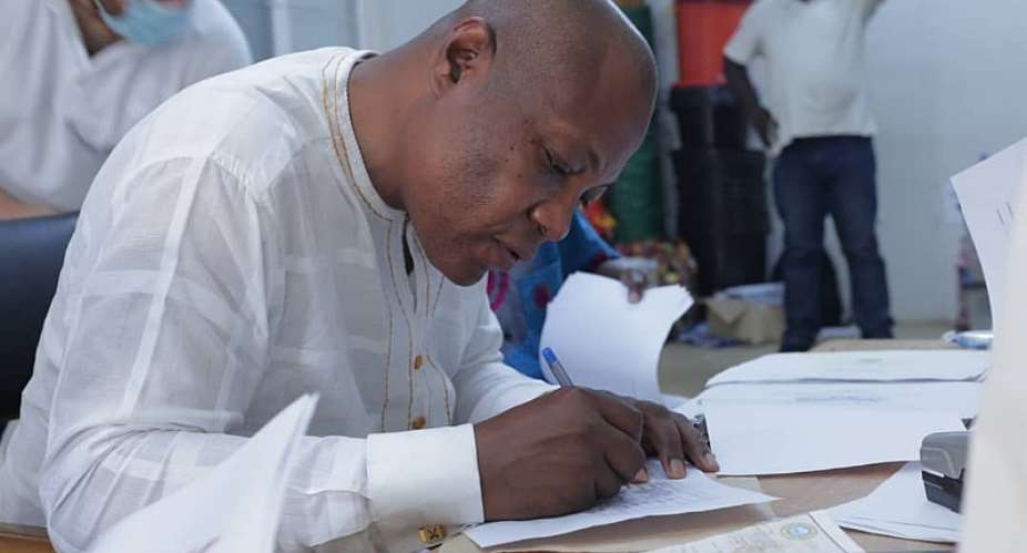 Michel Paa Kojo Bowman Amuah Files Nomination As Independent Candidate For Dadekotopon