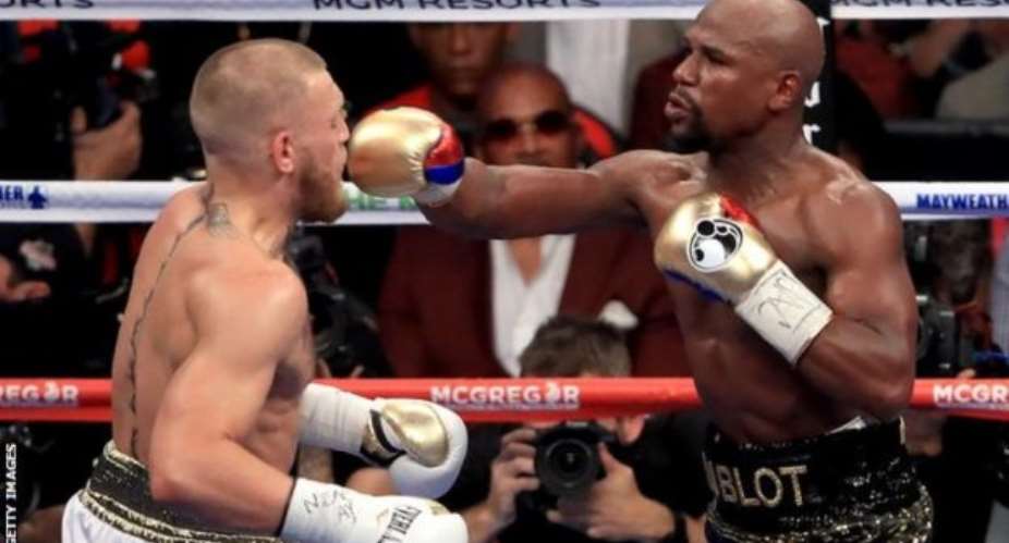 Mayweather right and McGregor met in on the richest bouts in boxing history