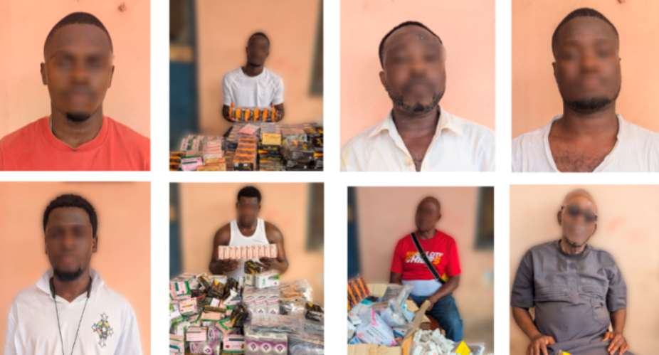 Police arrest eight suspects in anti-narcotics operation at Okaishie
