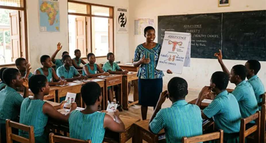 A Teacher during SRHR class