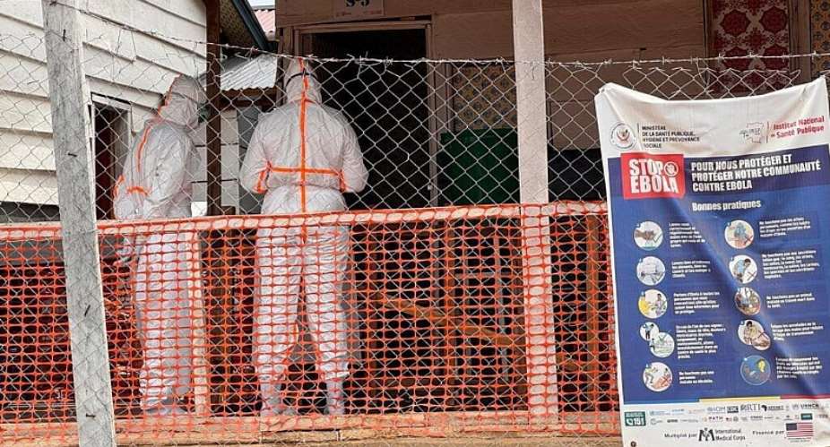 Health workers in protective gear inside the Ebola treatment centre at Bunia’s referral hospital in Ituri province, eastern DRC, October 2026. -  Paulina Zidi / RFI
