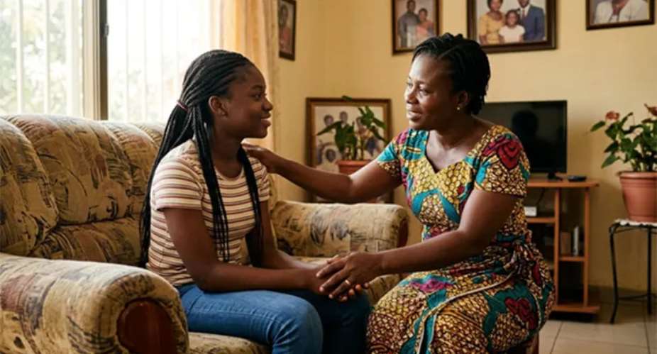 A Mother talking with her teenage daughter