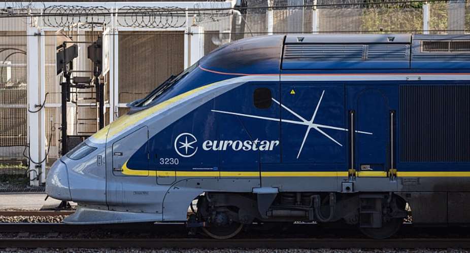 A Eurostar passenger train exits the Channel Tunnel on April 4, 2025. -  Sameer Al-Doumy, AFP