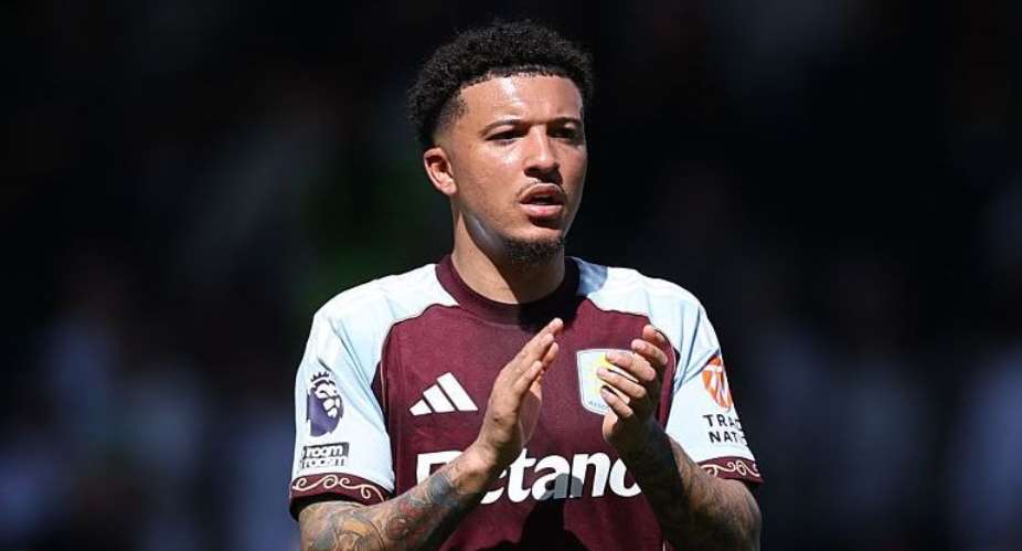 Getty ImagesImage caption: Jadon Sancho scored his only goal during his loan spell at Aston Villa against Fenerbahce in the Europa League last season