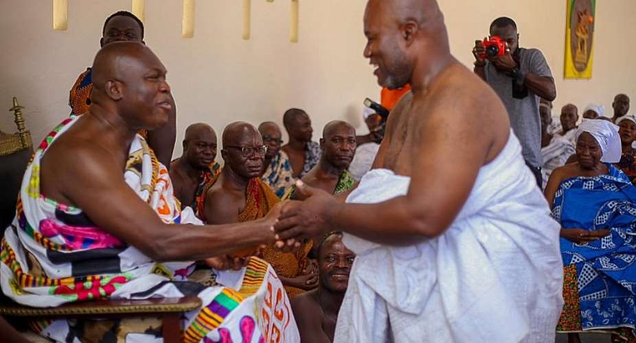 Akwamuhene of otublohum Nana Ofei Agyemang II inducted into Akwamufie