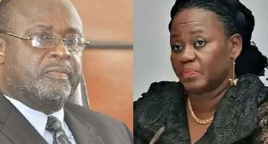 Chief Justice nominee, Paul Baffoe-Bonnieleft and former Chief Justice Gertrude Torkonoo