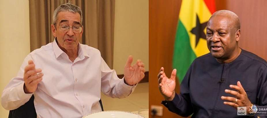 H.E. Mr. Roey Gilad, Ambassador of Israel to Ghana and President John Mahama