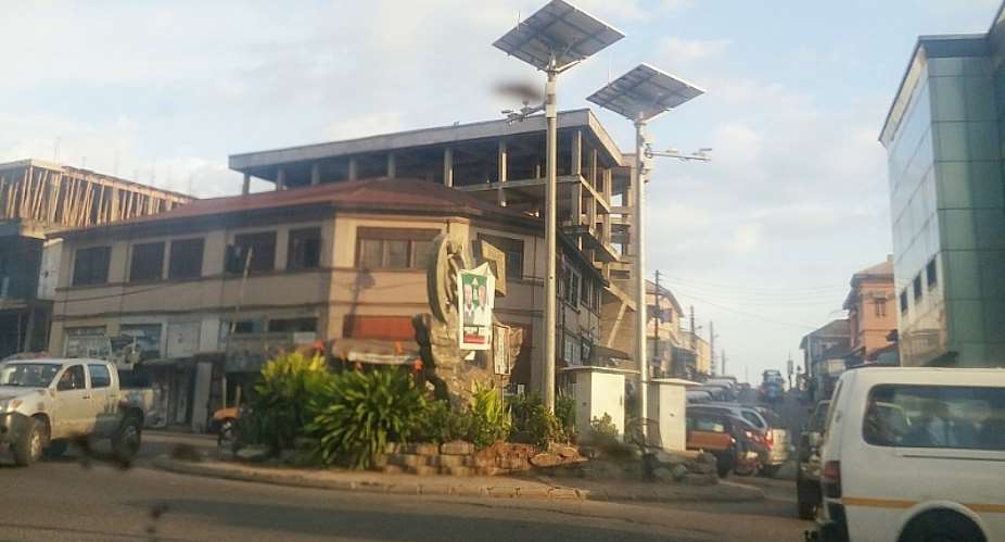 Two of the cameras installed at the Asafo Labour roundabout