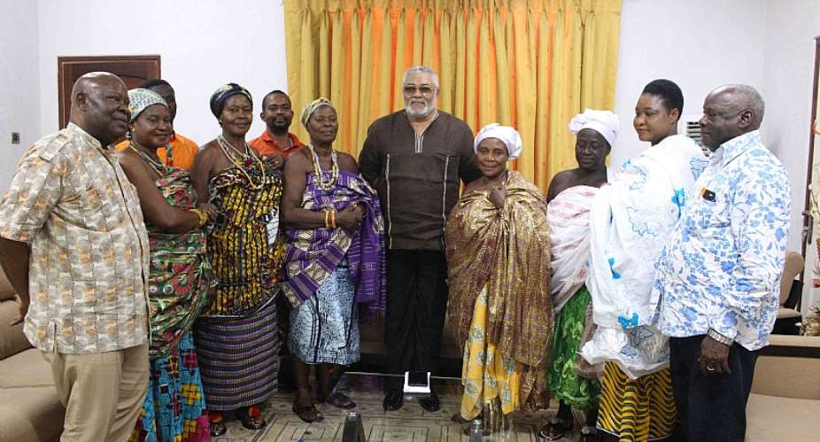 Jerry John Rawlings with the queenmothers