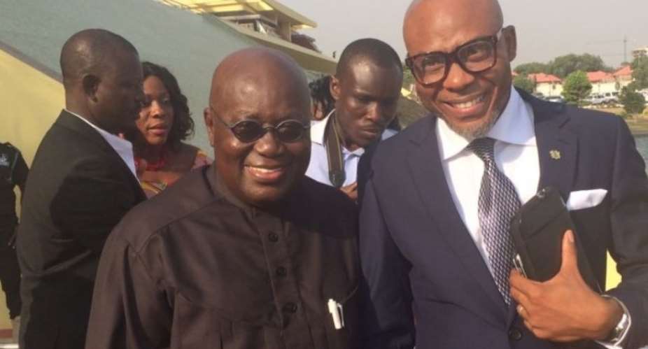 Musah Superior,  Tamale Mayor Right with President Akufo-Addo