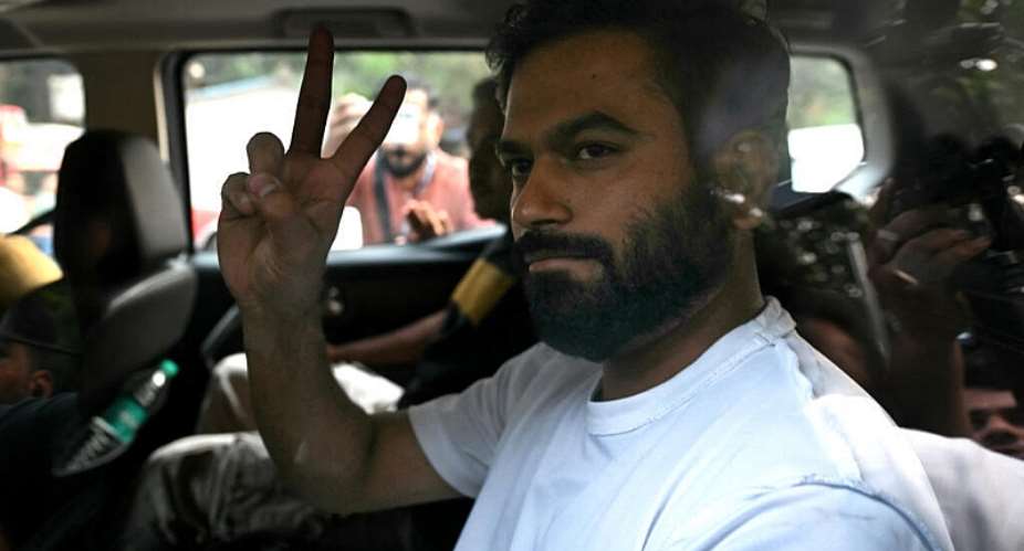 Cockroach Janta Party (CJP) founder Abhijeet Dipke leaves detention after the special executive magistrate ordered his release in New Delhi on October 17, 2026. -  Arun Sankar, AFP