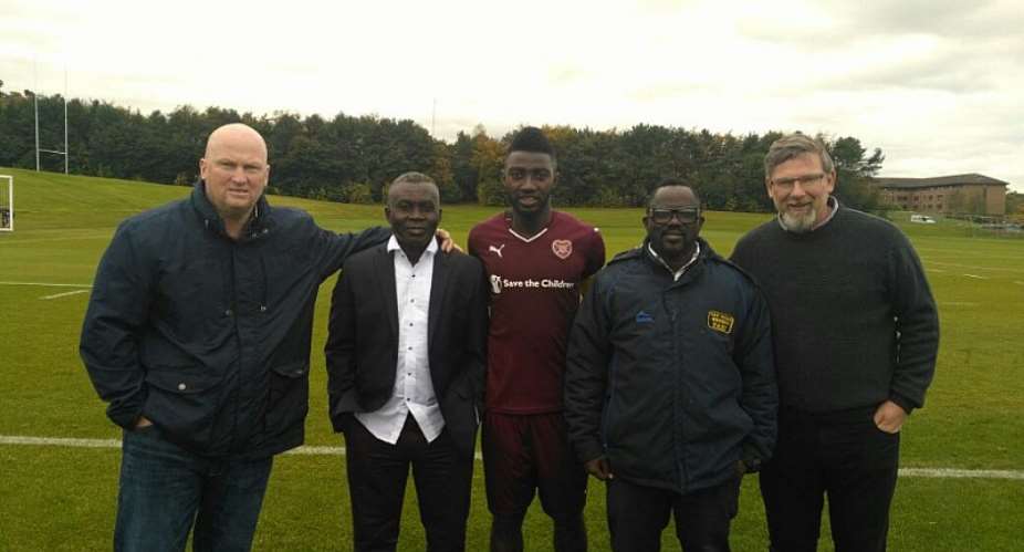 George Lamptey, Frank Oppong visit Scottish giants Hearts; set to watchCeltic's UEFA Champions Leaguegame clash tonight
