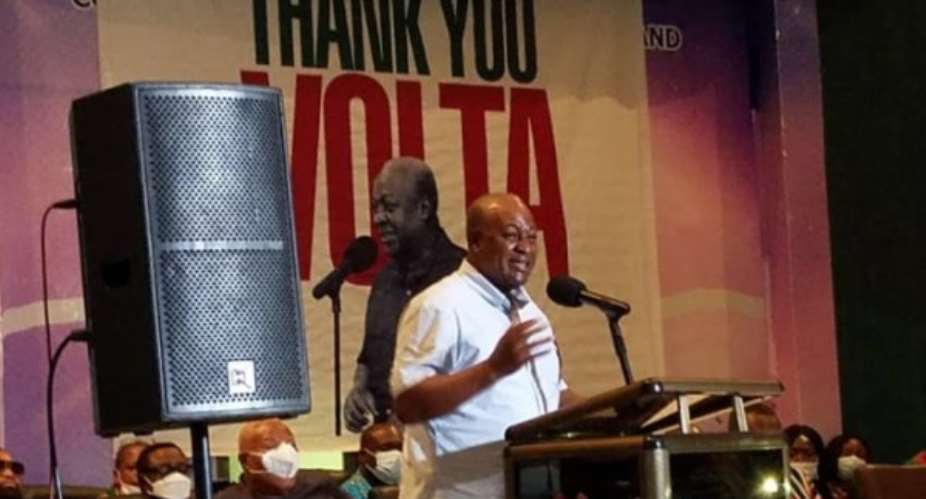 Volta Region will get its share of the national cake when NDC comes to power — Mahama