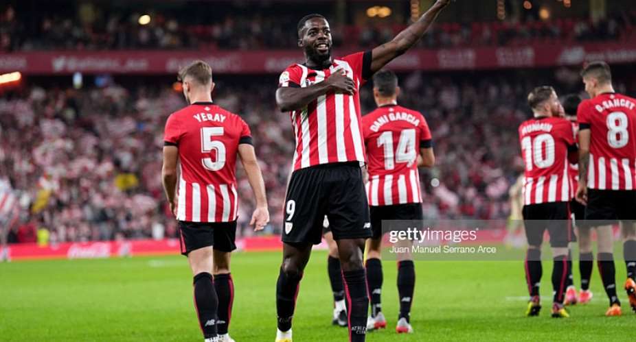 Ghana striker Inaki Williams scores on his 350th appearance for club side, Athletic Bilbao