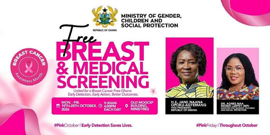 Gender Ministry offers free breast and medical screening for Pink October