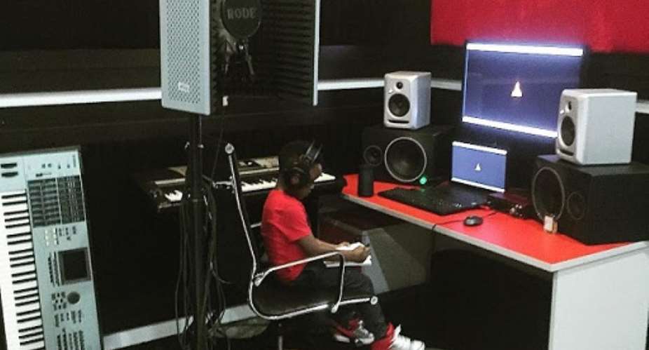 Singer, Paul Okoye Teaches Son Music Production