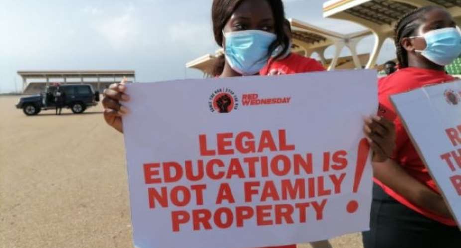 'Legal education not a family property' – Failed law students demonstrate